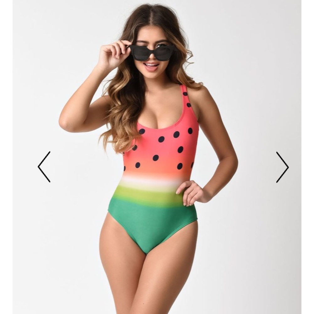 Unique Vintage Swimsuit Watermelon L